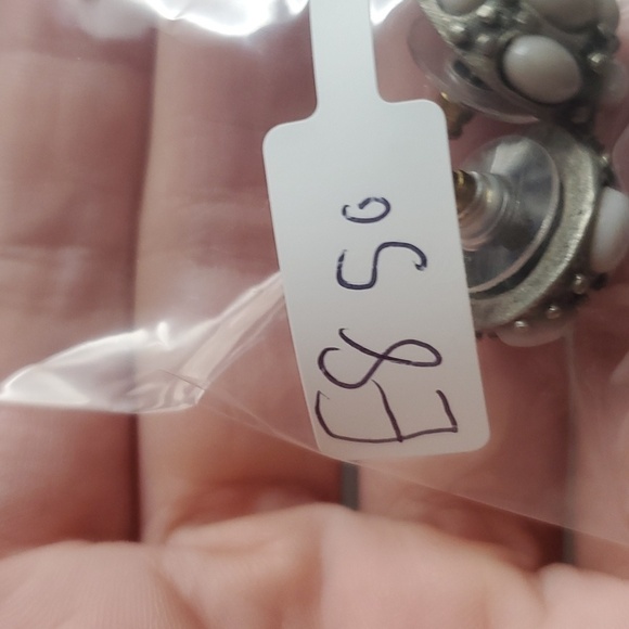 Opal nest earrings sterling E850 - Picture 3 of 3